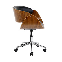 Load image into Gallery viewer, Artiss Office Chair Wooden and Leather Black
