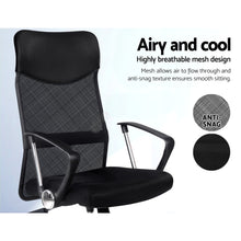 Load image into Gallery viewer, PU Leather High Back Mesh High Back Office Chair - Black
