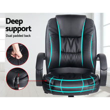 Load image into Gallery viewer, Artiss Office Chair Gaming Computer Chairs Executive PU Leather Seating Black
