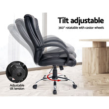 Load image into Gallery viewer, Artiss Office Chair Gaming Computer Chairs Executive PU Leather Seating Black
