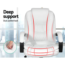 Load image into Gallery viewer, Artiss Office Chair Gaming Computer Chairs Executive PU Leather Seating White
