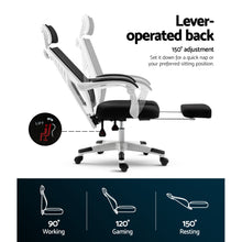 Load image into Gallery viewer, Artiss Gaming Office Chair Computer Desk Chair Home Work Recliner White
