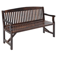 Load image into Gallery viewer, Handcrafted Wooden 3 Seater Garden Bench - Charcoal Fir Wood
