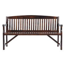 Load image into Gallery viewer, Handcrafted Wooden 3 Seater Garden Bench - Charcoal Fir Wood

