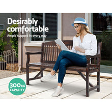 Load image into Gallery viewer, Handcrafted Wooden 3 Seater Garden Bench - Charcoal Fir Wood
