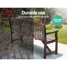 Load image into Gallery viewer, Handcrafted Wooden 3 Seater Garden Bench - Charcoal Fir Wood
