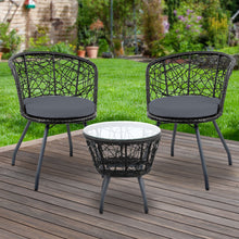 Load image into Gallery viewer, Gardeon Outdoor Patio Chair and Table - Black

