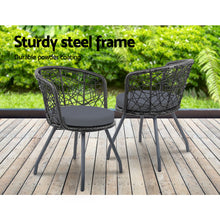 Load image into Gallery viewer, Gardeon Outdoor Patio Chair and Table - Black
