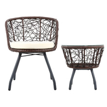 Load image into Gallery viewer, Gardeon Outdoor Patio Chair and Table - Brown
