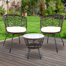 Load image into Gallery viewer, Gardeon Outdoor Patio Chair and Table - Brown

