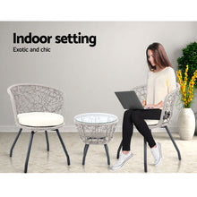 Load image into Gallery viewer, Gardeon Outdoor Patio Chair and Table - Grey
