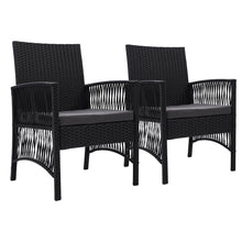 Load image into Gallery viewer, Gardeon 2PC Outdoor Dining Chairs Patio Furniture Wicker Lounge Chair Garden

