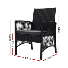 Load image into Gallery viewer, Gardeon 2PC Outdoor Dining Chairs Patio Furniture Wicker Lounge Chair Garden

