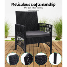 Load image into Gallery viewer, Gardeon 2PC Outdoor Dining Chairs Patio Furniture Wicker Lounge Chair Garden
