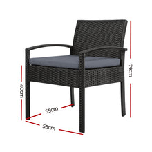 Load image into Gallery viewer, Gardeon Outdoor Dining Chairs Patio Furniture Rattan Lounge Chair Cushion Felix
