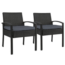 Load image into Gallery viewer, Gardeon 2PC Outdoor Dining Chairs Patio Furniture Rattan Lounge Chair Cushion Felix
