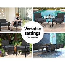 Load image into Gallery viewer, Gardeon 2PC Outdoor Dining Chairs Patio Furniture Rattan Lounge Chair Cushion Felix
