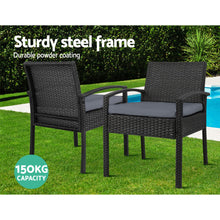 Load image into Gallery viewer, Gardeon 2PC Outdoor Dining Chairs Patio Furniture Rattan Lounge Chair Cushion Felix
