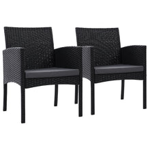 Load image into Gallery viewer, Gardeon 2PC Outdoor Dining Chairs Patio Furniture Rattan Lounge Chair XL Ezra
