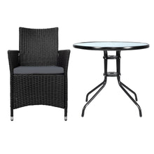 Load image into Gallery viewer, Gardeon Outdoor Furniture Dining Chair Table Bistro Set Wicker Patio Setting Tea Coffee Cafe Bar Set
