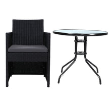 Load image into Gallery viewer, Gardeon Patio Furniture Dining Chairs Table Patio Setting Bistro Set Wicker Tea Coffee Cafe Bar Set
