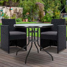Load image into Gallery viewer, Gardeon Patio Furniture Dining Chairs Table Patio Setting Bistro Set Wicker Tea Coffee Cafe Bar Set
