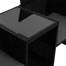 Load image into Gallery viewer, Gardeon Outdoor Setting Wicker Loveseat Birstro Set Patio Garden Furniture Black
