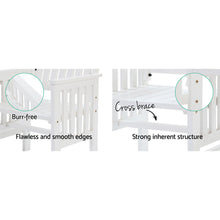 Load image into Gallery viewer, Gardeon Garden Bench Chair Table Loveseat Wooden Outdoor Furniture Patio Park White
