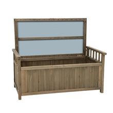 Load image into Gallery viewer, 160L Outdoor Storage Box Wooden Garden Bench Chest Toy Tool Sheds Furniture
