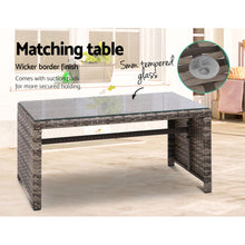 Load image into Gallery viewer, Gardeon Set of 4 Outdoor Lounge Setting Rattan Patio Wicker Dining Set Mixed Grey

