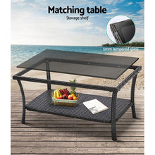 Load image into Gallery viewer, Gardeon 4 PCS Outdoor Furniture Lounge Setting Wicker Dining Set Grey
