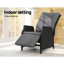 Load image into Gallery viewer, Gardeon Recliner Chair Sun lounge Setting Outdoor Furniture Patio Wicker Sofa
