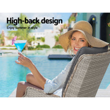 Load image into Gallery viewer, Gardeon Sun lounge Setting Recliner Chair Outdoor Furniture Patio Wicker Sofa
