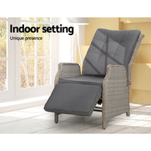 Load image into Gallery viewer, Gardeon Sun lounge Setting Recliner Chair Outdoor Furniture Patio Wicker Sofa
