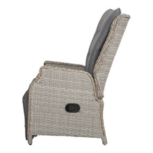 Load image into Gallery viewer, Gardeon Set of 2 Recliner Chairs Sun lounge Outdoor Furniture Setting Patio Wicker Sofa Grey

