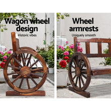 Load image into Gallery viewer, Sturdy Wooden 3 Seat Wagon Chair Garden Bench - Brown

