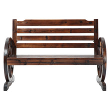 Load image into Gallery viewer, Gardeon Wooden Wagon Wheel Bench - Brown
