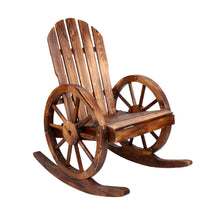 Load image into Gallery viewer, Gardeon Wagon Wheels Rocking Chair - Brown
