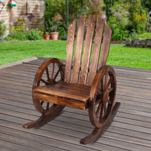 Load image into Gallery viewer, Gardeon Wagon Wheels Rocking Chair - Brown
