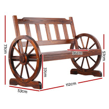 Load image into Gallery viewer, Gardeon Wooden Wagon Wheel Chair
