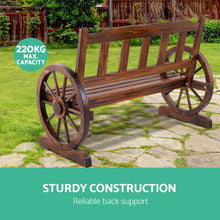 Load image into Gallery viewer, Gardeon Wooden Wagon Wheel Chair
