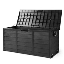 Load image into Gallery viewer, 290L Outdoor Weatherproof Lockable Storage Box - Black
