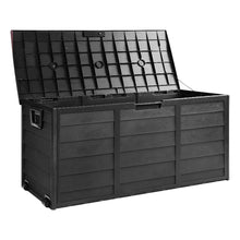 Load image into Gallery viewer, 290L Outdoor Weatherproof Lockable Storage Box - Black
