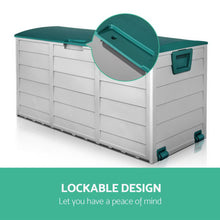 Load image into Gallery viewer, 290L Outdoor Weatherproof Lockable Storage Box - Green
