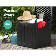 Load image into Gallery viewer, 80L Waterproof Garden Toy Tool Shed Outdoor Storage Box
