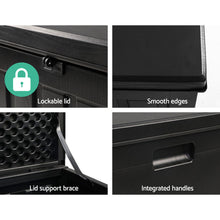 Load image into Gallery viewer, 80L Waterproof Garden Toy Tool Shed Outdoor Storage Box
