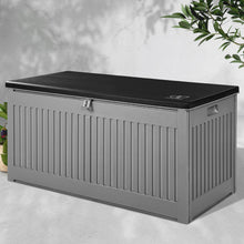 Load image into Gallery viewer, 270L Outdoor Storage Box Container Garden Toy Indoor Tool Chest Sheds - Dark Grey
