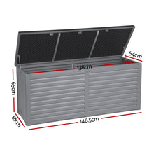 Load image into Gallery viewer, 490L Container Lockable Toy Tools Shed Deck Outdoor Storage Box
