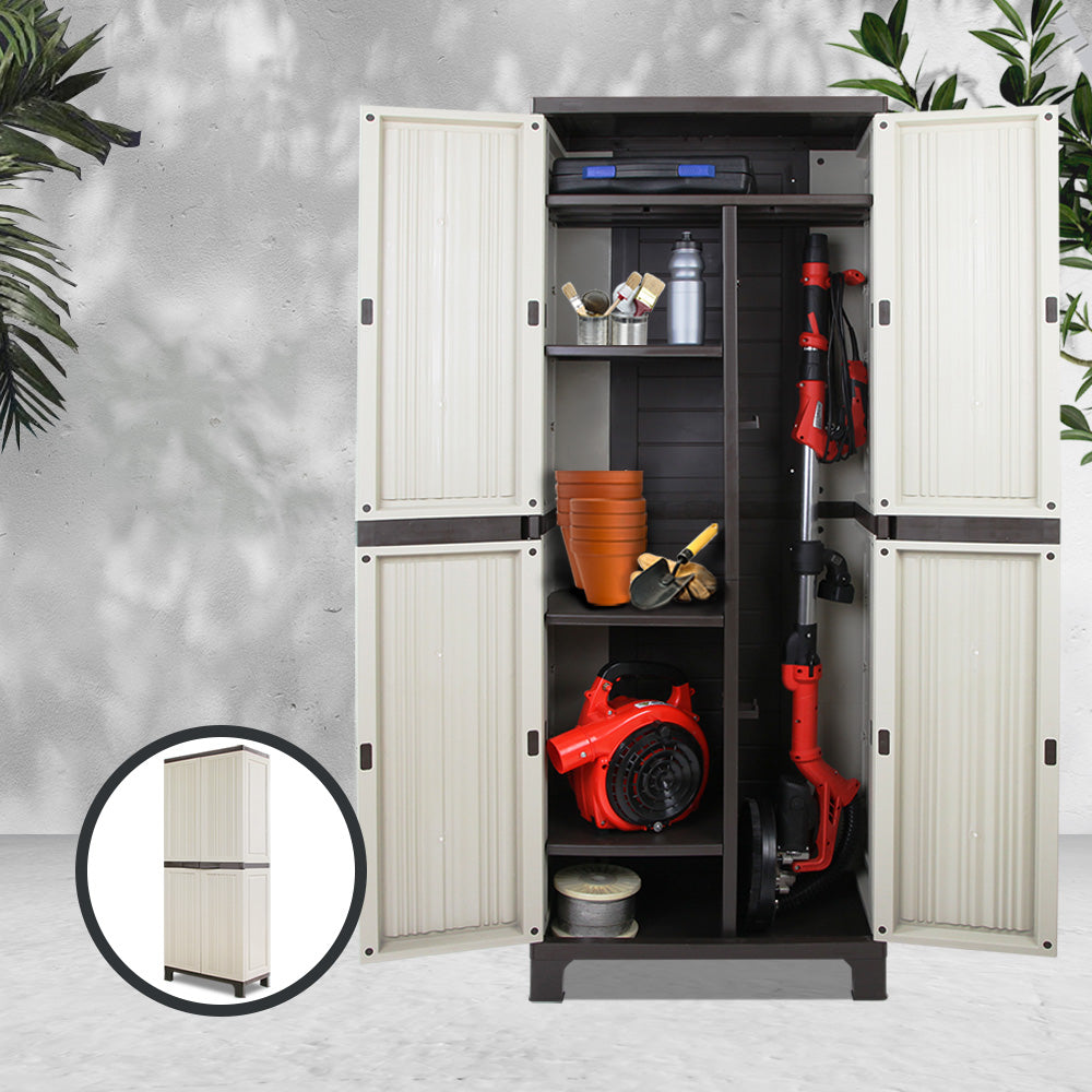Outdoor Storage Cabinet Lockable Cupboard Garage 173cm
