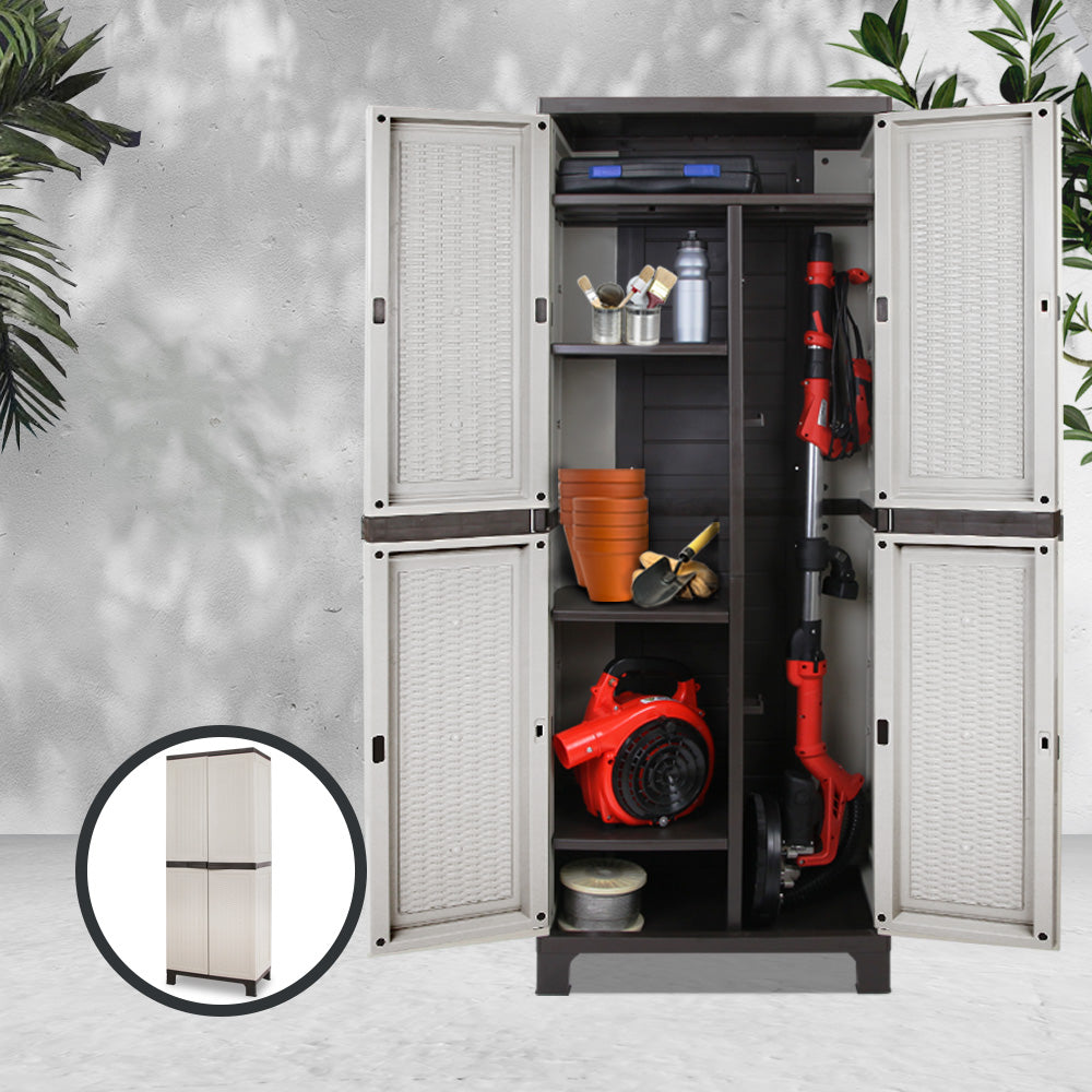 Outdoor Storage Cabinet Cupboard Lockable Garage 173cm